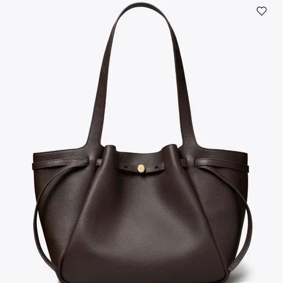 Tory Burch Romy Dark Brown Leather Tote - Picture 4 of 10